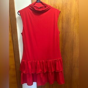 Elegant Red Midi Dress